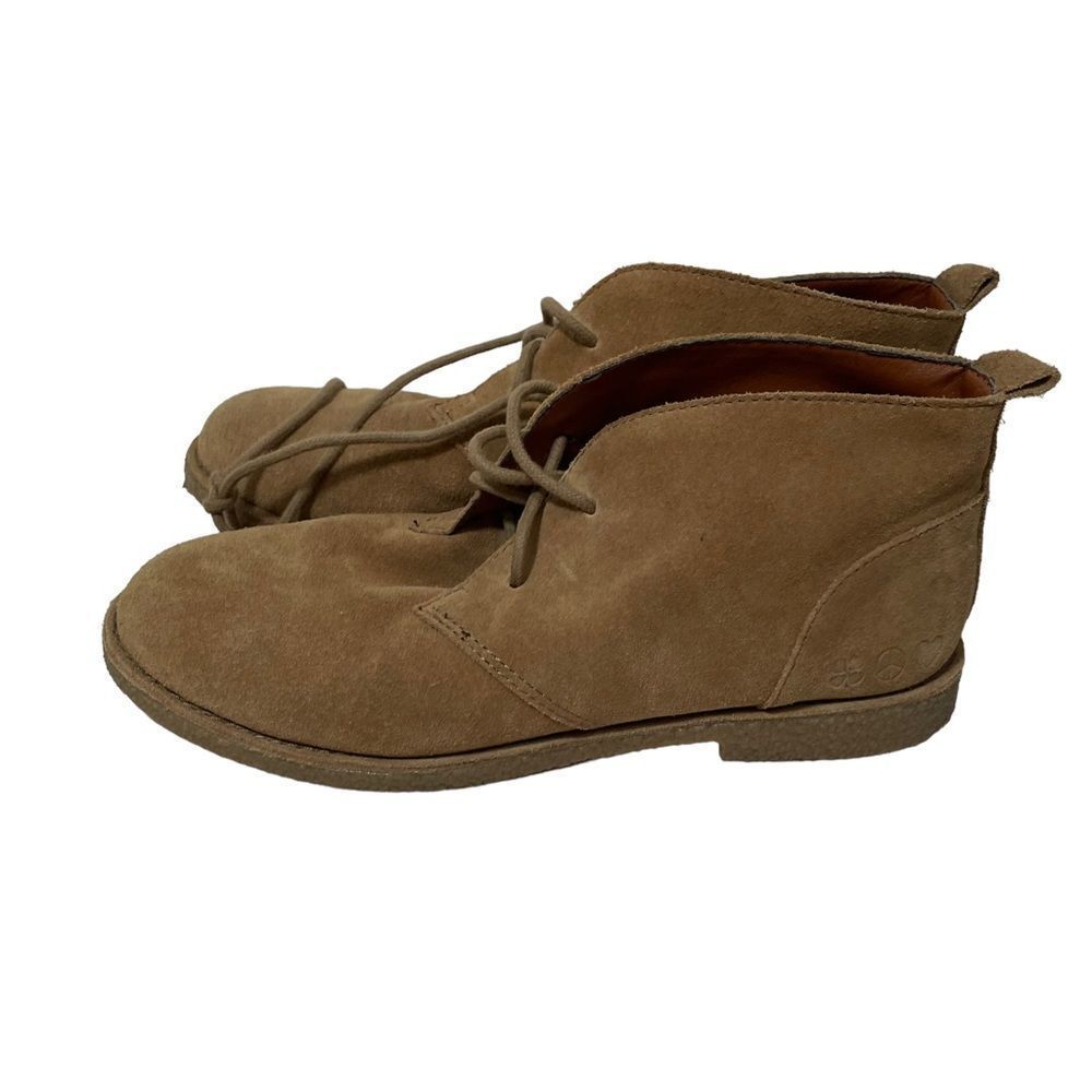 Lucky Brand Tan Leather Lace Up Ankle Booties